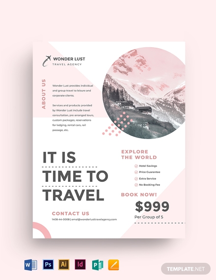travel agency corporate flyer template