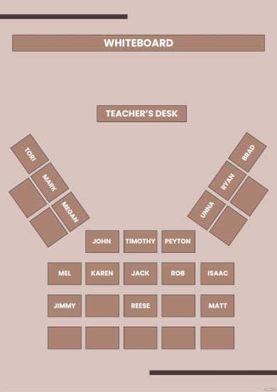 university classroom seating chart