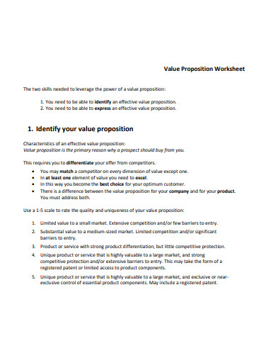 12+ Value Proposition Templates in PDF | DOC