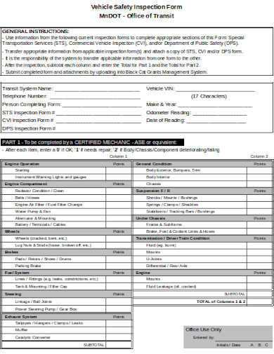 11+ Daily Safety Inspection Checklist and Form Templates in PDF | XLS | DOC