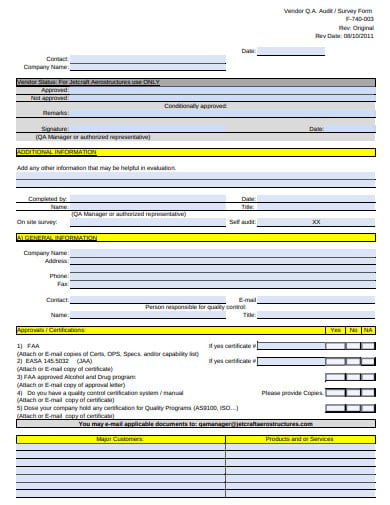 vendor-audit-survey-form-template