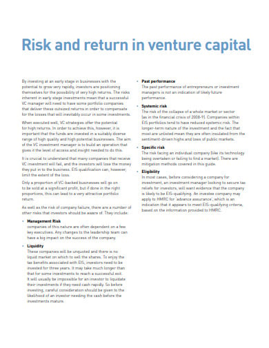 venture-capital-risk-return-management-template