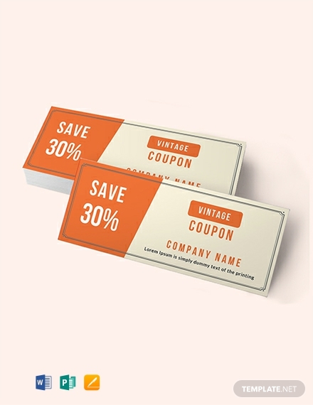 vintage blank coupon template