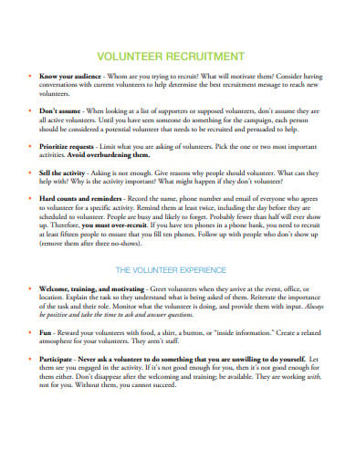 8  Volunteer Recruitment Email Templates in PDF MS Word