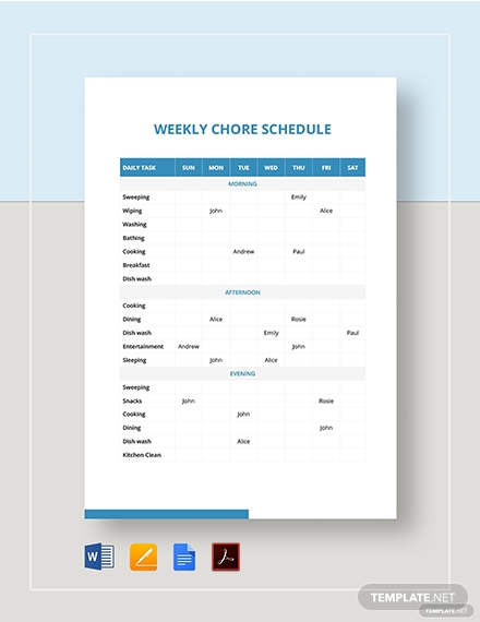 weekly-chore-schedule-template