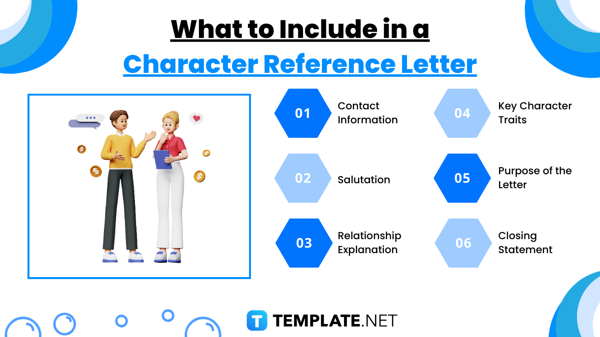 what to include in a character reference letter