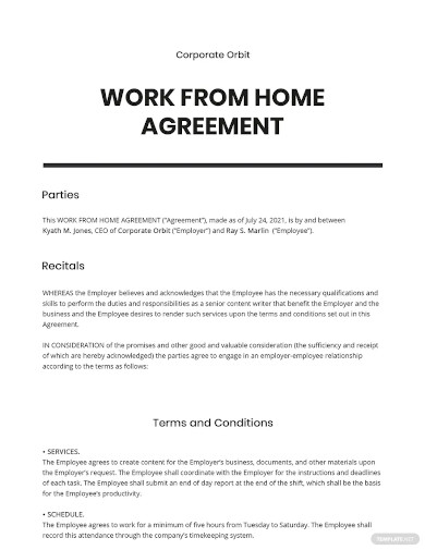 Work Agreement Template - 37+ Free Word, PDF Documents Download