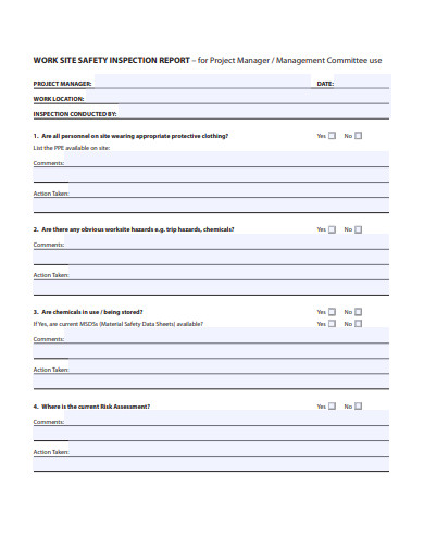 13 Safety Inspection Report Templates In DOC PDF