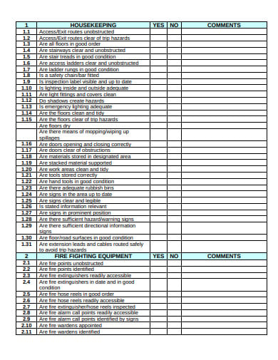workplace safety inspection action report template