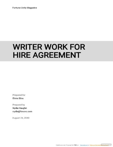 writer work for hire agreement template