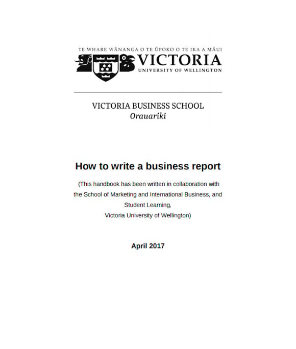 writing a business report