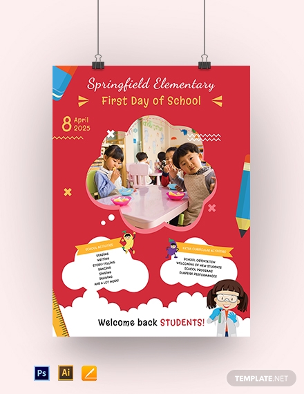 day of school poster template