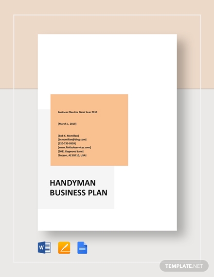 business plan google doc template