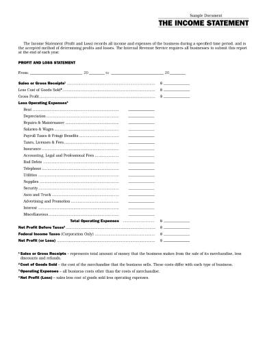 10+ Net Income Templates in Google Docs | Word | Excel | Pages ...