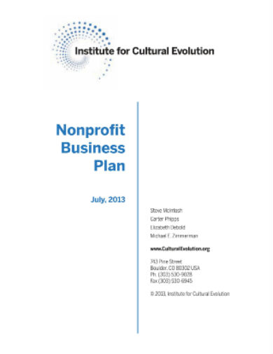 nonprofit business plan template google docs