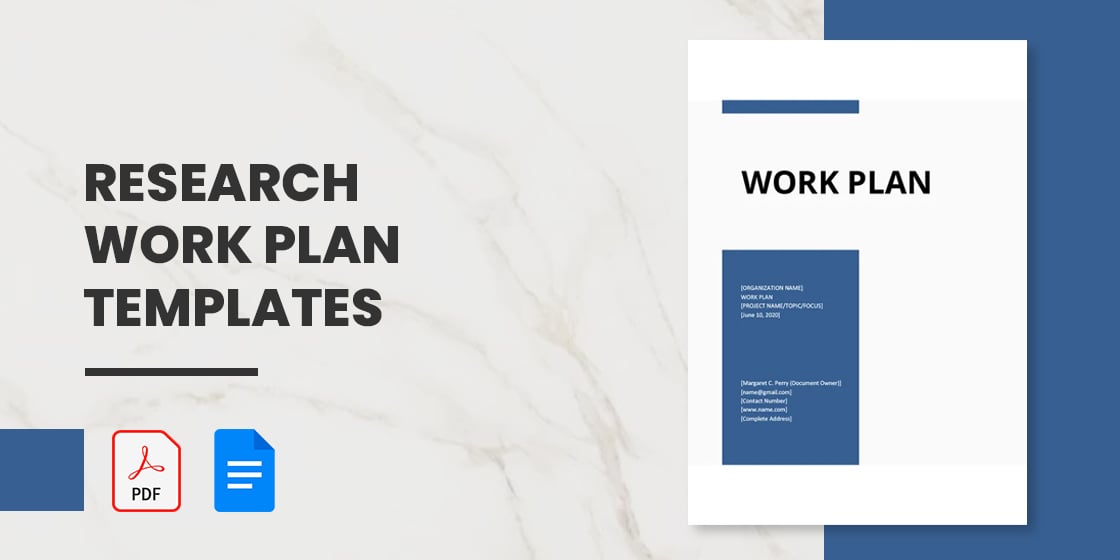 research work plan templates in pdf ms word