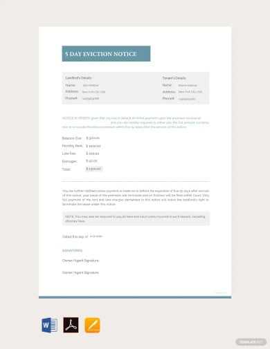 day eviction notice template