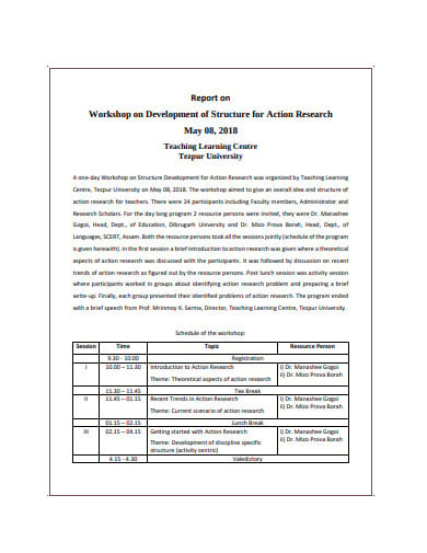 how to write action research report pdf