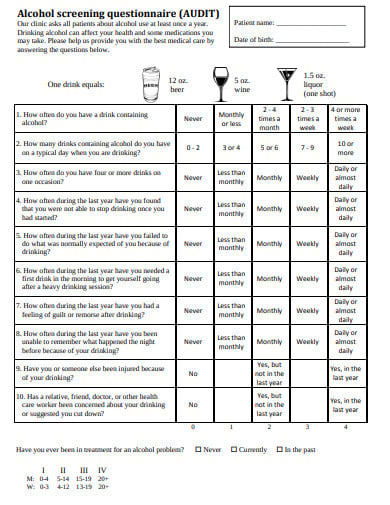 alcohol-screening-questionnaire-template