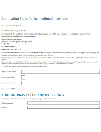 application-form-for-institutional-investors