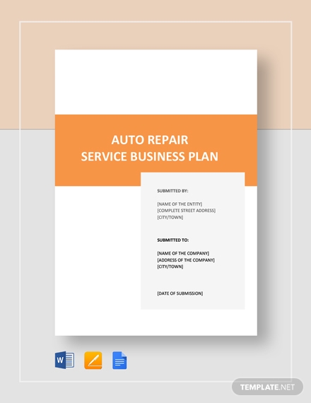 car service centre business plan