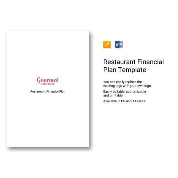 basic restaurant financial plan template