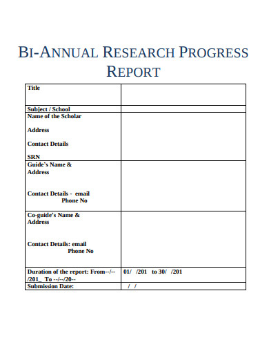 12+ Research Progress Report Templates in PDF | MS Word