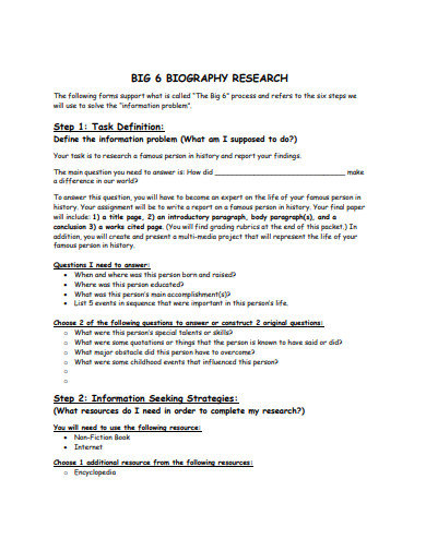 biography-research-project-report
