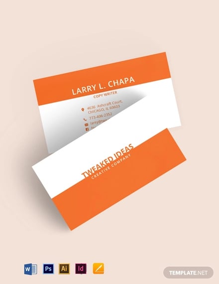 blank business card template