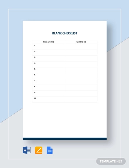 blank checklist template1
