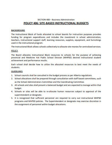 business-administration-instructional-budget-policy