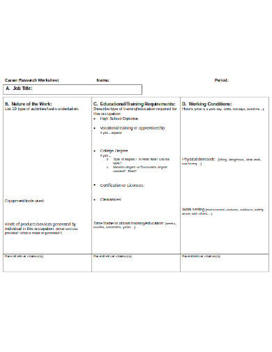 college research worksheet doc