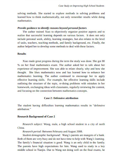 FREE 11 Student Case Study Templates In PDF MS Word