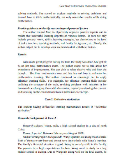 case study of a student pdf in hindi