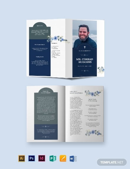 catholic burial funeral bi fold brochure