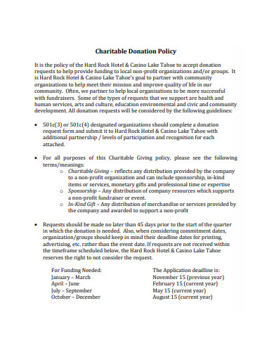 charitable-donation-policy-template