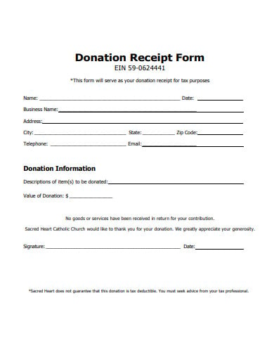 10+ Church Donation Receipt Templates in PDF | DOC