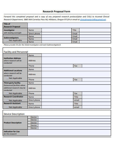 clinical research proposal outline