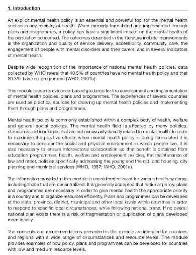 community-mental-health-care-policy-plan