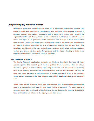 company-equity-research-report-template