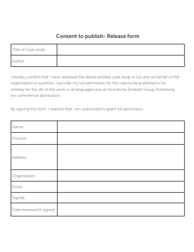 consent case study release form template