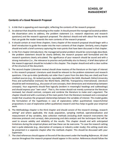 research proposal on business planning