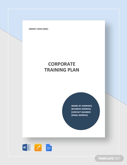 corporate training plan template