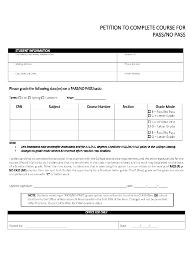 10 Pass No Pass Policy Templates In Pdf Word - Form example download