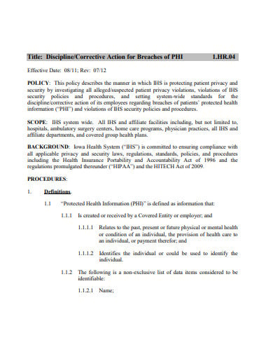discipline action plan template in pdf