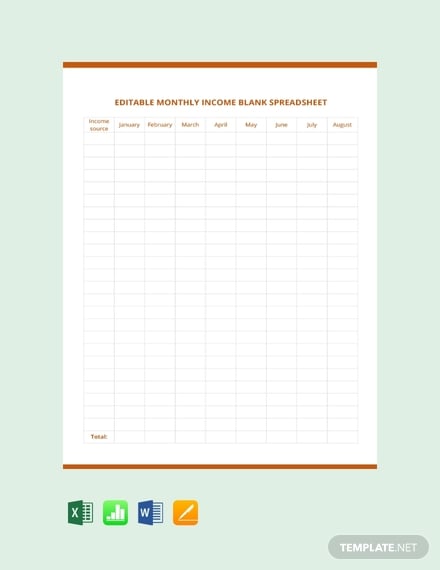 editable monthly income blank spreadsheet template 440x570 12