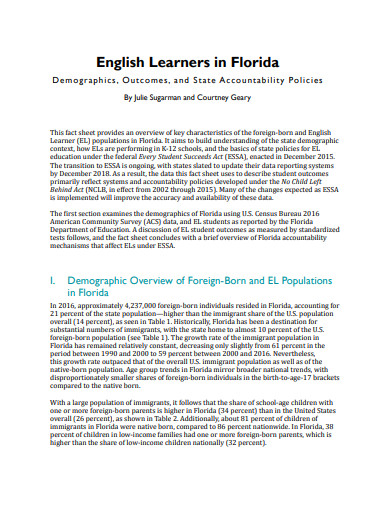 education of english language learners policy template