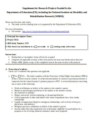 educational research checklist template