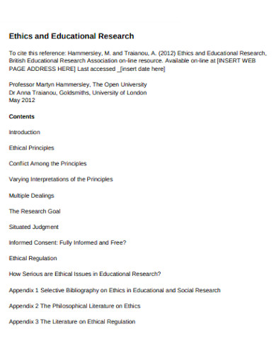 Free 10 Educational Research Ethics Templates In Pdf Ms Word