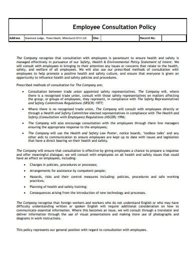 10 Staff Consultation Policy Templates In Pdf Doc 0176